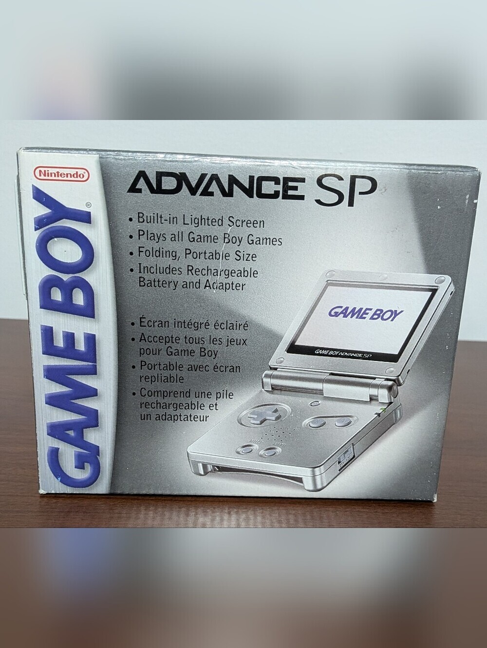 Game Boy Advance SP Silver Handheld Console CIB